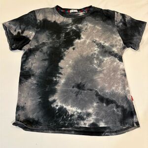 Black and Gray Tie-Dye Short Sleeve Tee